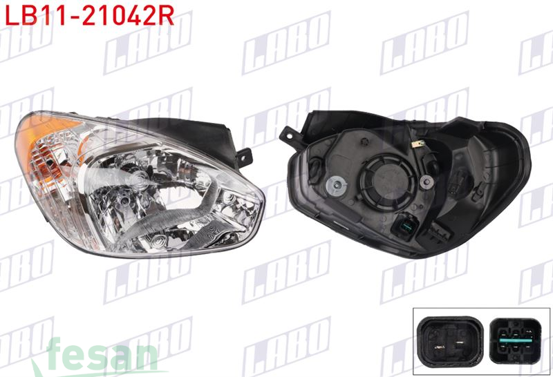 LB11-21042R FAR HYUNDAI ACCENT ERA 2006-2012 SARI SİNYALLİ SAĞ