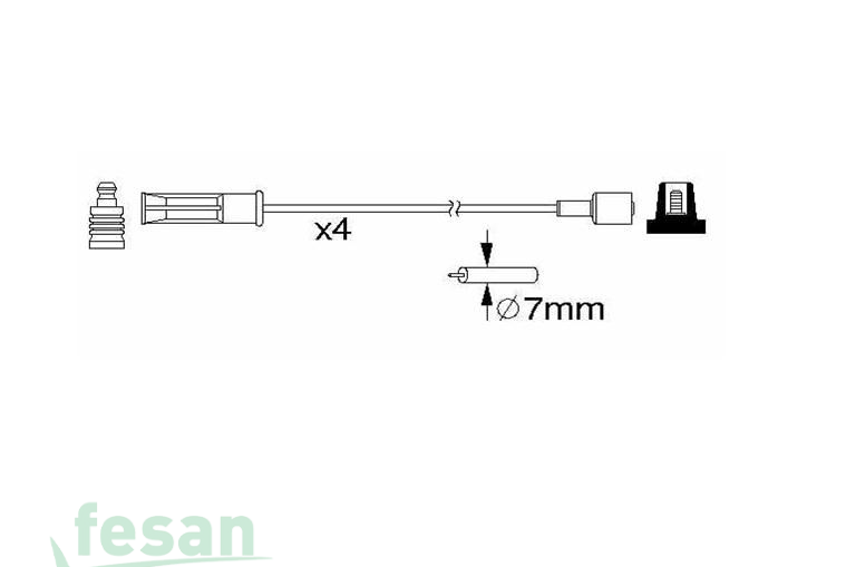 DODUCO 7681 BUJİ KABLO SETİ RENAULT 19 ENJEKTÖRLÜ
