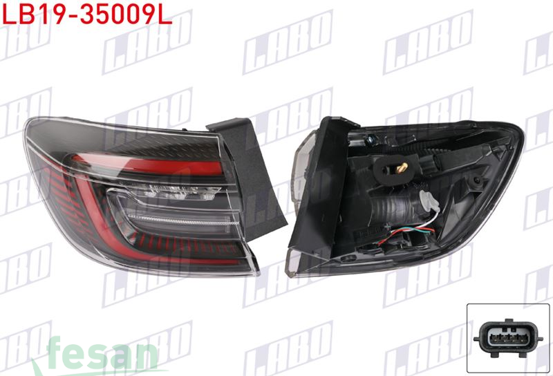 LB19-35009L STOP LAMBASI RENAULT CLİO V FAZ 2 2024> SOL DIŞ LEDLİ KIRMIZI ÇİZGİLİ