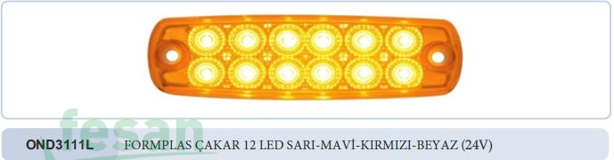 EMR 71F-6*6-S MARKER LAMBA ÇAKARLI SARI 12LEDLİ