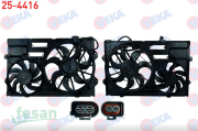 25-4416 12V FAN MOTORU VW TRANSPORTER V 1.9TDİ 2003-2011 DAVLUMBAZLI ÇİFTLİ SU KLİMA