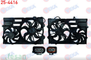 25-4416 12V FAN MOTORU VW TRANSPORTER V 1.9TDİ 2003-2011 DAVLUMBAZLI ÇİFTLİ SU KLİMA