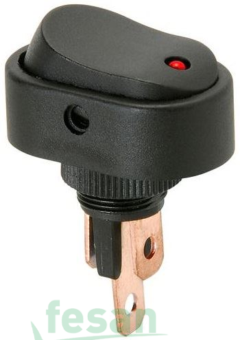 11010 ANAHTAR OVAL ÜNİVERSAL KIRMIZI LED 3FİŞ