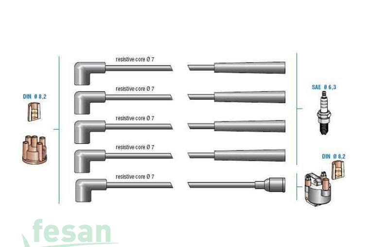DODUCO 7750 BUJİ KABLO SETİ LADA SAMARA