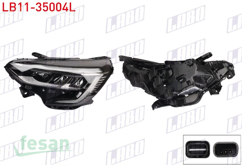 LB11-35004L FAR RENAULT CLİO V 2021> KROM ÇERÇEVE SOL