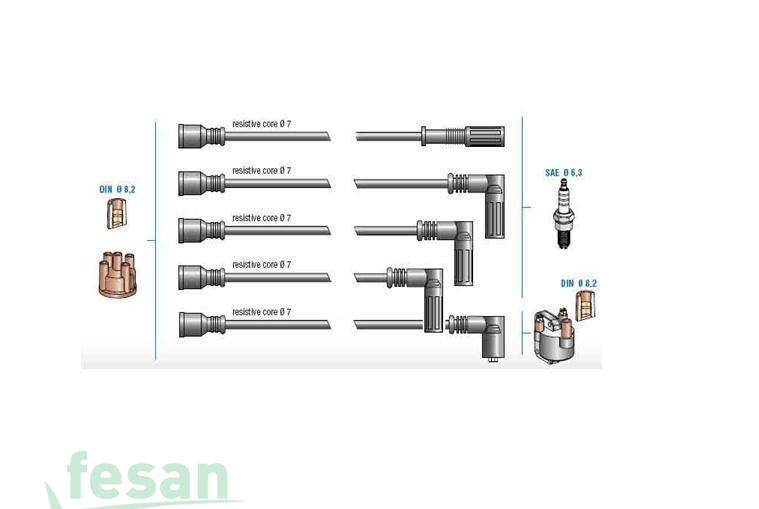 28204 BUJİ KABLO SETİ UNO TİPO TEMPRA 1.4-6
