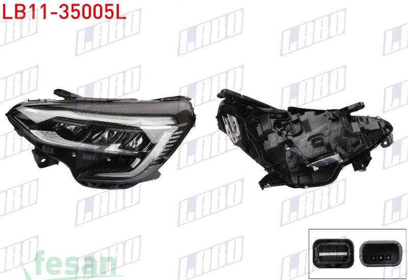 LB11-35005L FAR RENAULT CLİO V 2021> İCON PAKET BEYAZ ÇERÇEVE SOL