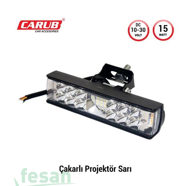 3010606 10-30V PROJEKTÖR ÇAKARLI BEYAZ+SARI 15W