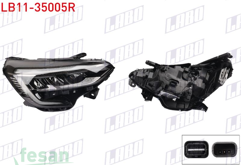 LB11-35005R FAR RENAULT CLİO V 2021> SAĞ KROM ÇERÇEVELİ