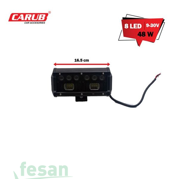 4203331 9-30V OFF ROAD PROJEKTÖR 16.5CM 8LED 48W MERCEKLİ