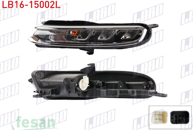 LB16-15002L GÜNDÜZ FARI CİTROEN C3 2016-2019 SOL