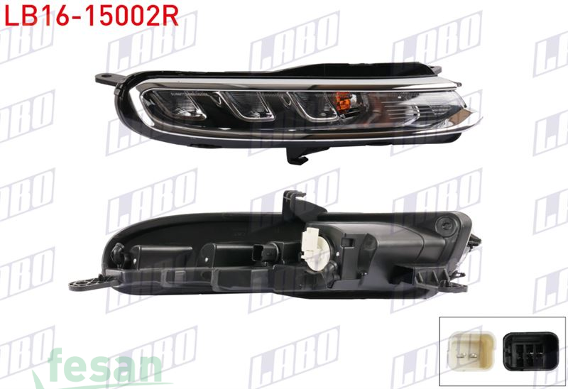 LB16-15002R GÜNDÜZ FARI CİTROEN C3 2016-2019 SAĞ