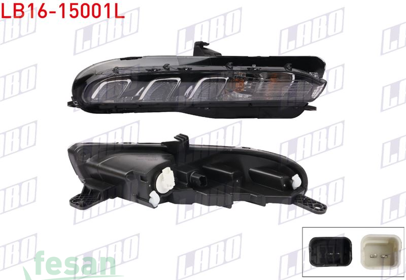 LB16-15001L GÜNDÜZ FARI CİTROEN BERLİNGO 2018> OPEL COMBO TOYOTA PROACE SOL