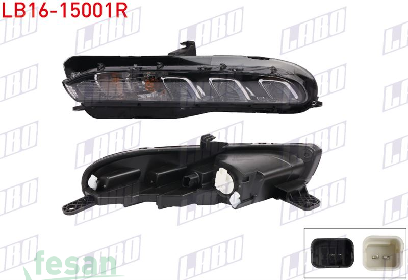 LB16-15001R GÜNDÜZ FARI CİTROEN BERLİNGO 2018> OPEL COMBO TOYOTA PROACE SAĞ