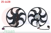 25-4438 12V FAN MOTORU VW TOUAREG 2.5 RS TDİ 3.0TD 2002-2010 PORSCHE CAYENNE 3.0 TDİ 2002-2010 AUDİ Q7 2006-2015