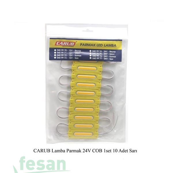 0409977 24V PARMAK LAMBA COB KABLOLU SARI