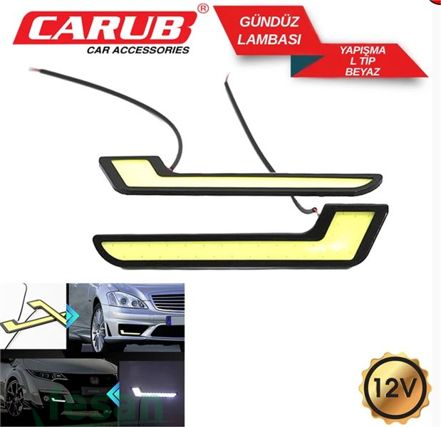 4323004 12V GÜNDÜZ FARI YAPIŞMA L TİP BEYAZ