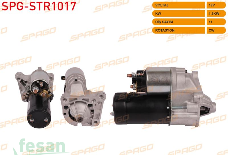STR 1017 VALEO 12V MARŞ MOTORU RENAULT R19 CLİO MEGANE D7R 11DİŞ 1.3KW