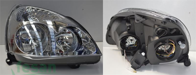 AYFAR 202258 FAR RENAULT CLİO 2001-2009 SAĞ MOTORLU KROM ÇERÇEVELİ