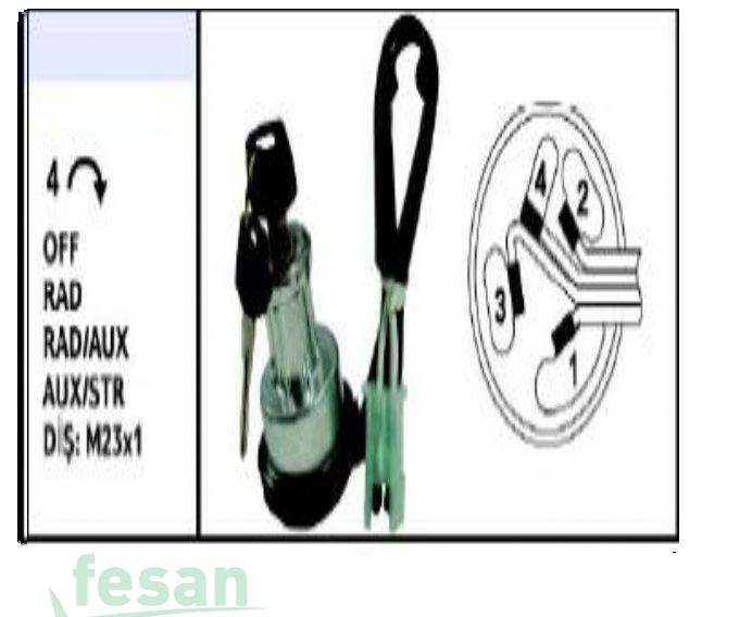 NESAN NS 15002 KONTAK ANAHTARI AS 250 950 04>