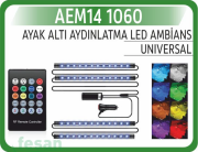 14 1060 12V LED LAMBA AYAK ALTI ÜNİVERSAL KUMANDALI