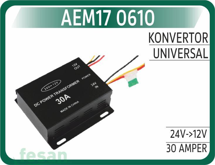17 0610 24V-12V KONVERTÖR 30AHM