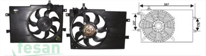 RFM 1662 12V FAN MOTORU FİAT PALİO SİENA 1 4 DOBLO