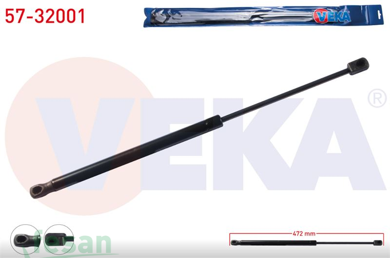 57-32001 AMORTİSÖR BAGAJ OPEL CORSA C 2000-2006 5 KAPI 472MM/370N