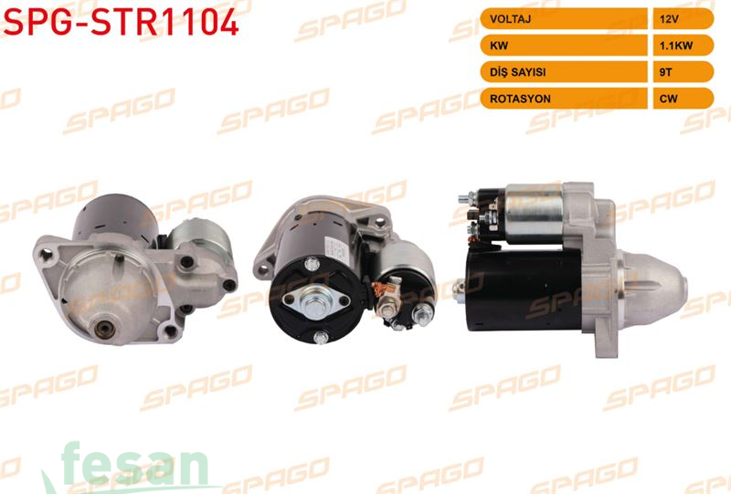 ATK STR1104 BOSCH 12V MARŞ MOTORU MERCEDES C SERİ W203-W204 2002-2014 E SERİ W211-W212 2002-2016 BENZİNLİ ARAÇLAR İÇİN 9DİŞ 1.1KW