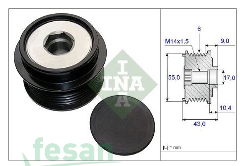 İNA 535020810 ŞARJ KASNAK RULMANLI TOYOTA AURİS 4K COROLLA SEDAN RAV4 2018> 4KANAL OAP7015 GMP 70208 24-82273