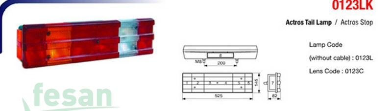 ÜÇLER 0123LK STOP LAMBASI MERCEDES AXOR L KABLOLU