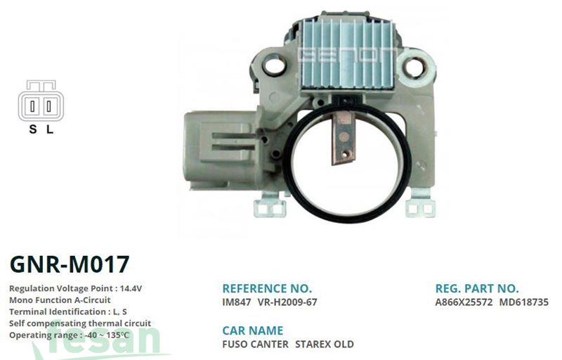 GENON M017 MİTSUBİSHİ 12V KONJEKTÖR MITSUBISHI YM L200 MAZDA 6.26 LS