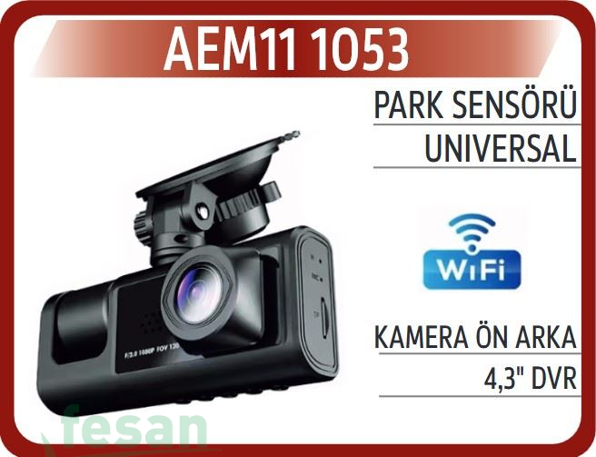 11 1053 KAMERA ÖN ARKA PARK SENSÖRÜ DVR EKRAN 4.3''