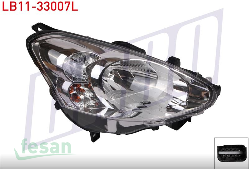 LB11-33007L FAR PEUGEOT PARTNER SOL MOTORLU 2012-2014