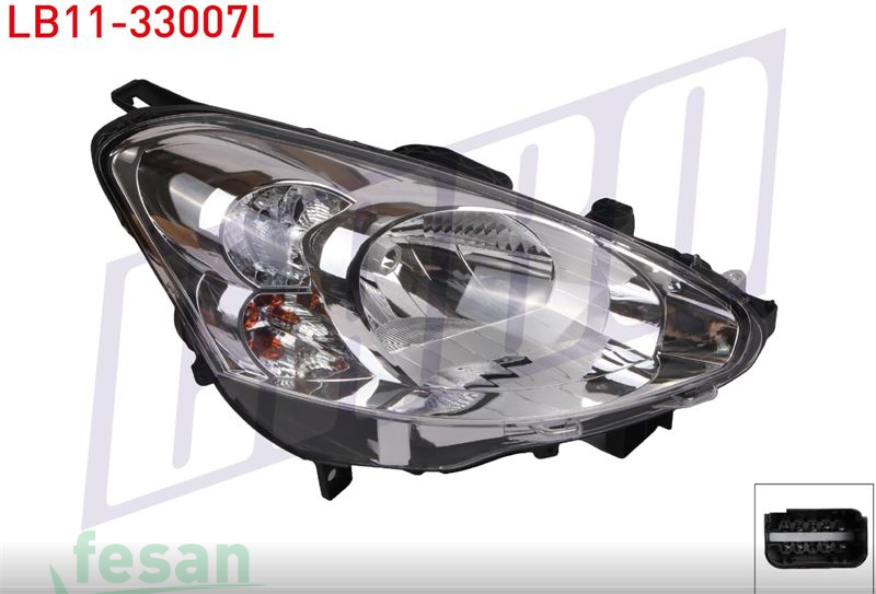 LB11-33007L FAR PEUGEOT PARTNER SOL MOTORLU 2012-2014