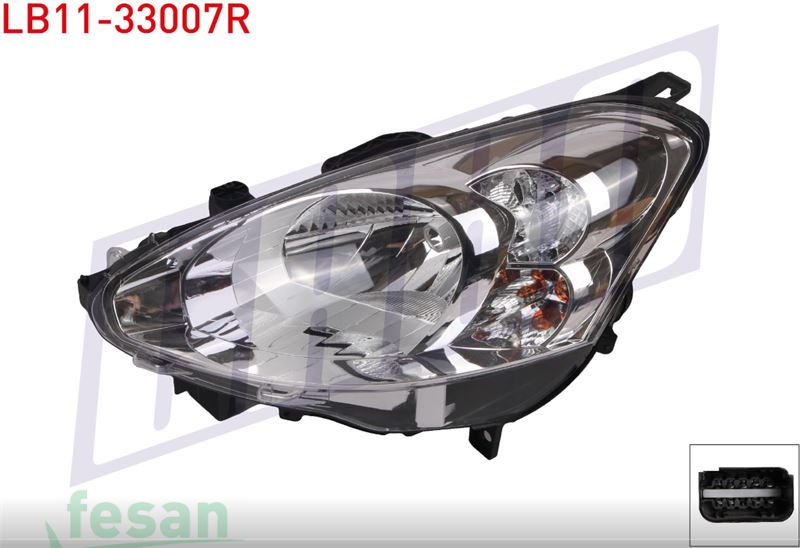 LB11-33007R FAR PEUGEOT PARTNER SAĞ MOTORLU 2012-2014