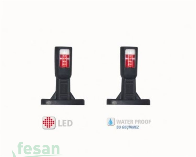 YP-142 12V-24V BOYNUZ LAMBA KÜÇÜK KRONE LEDLİ YM KIRMIZI-BEYAZ