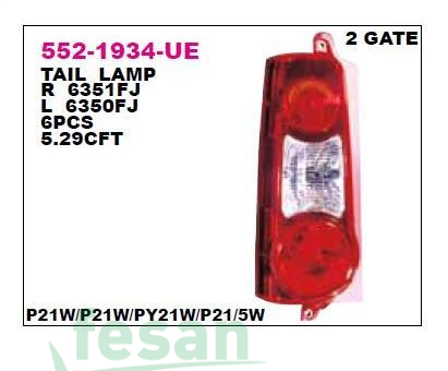 552-1934R-UE STOP LAMBASI CITROEN BERLINGO SAG PEUGEOT PARTNER 2008 2011 ÇİFT KAPI