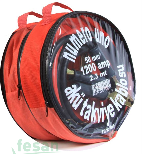AKSAN AKÜ TAKVİYE KABLOSU 50MM SET 2×2MT 1200AHM ALİMİNYUM