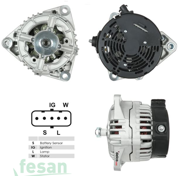 BOSCH DLA413 24V ALTERNATÖR MAN TGA 2000-2005 MAN F2000 M2000L OTOKAR SULTAN TEMSA SAFİR WL-IG-S-DFM UÇLU 110AHM 3 AYAK