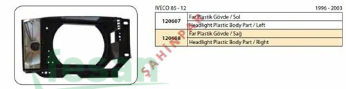 120607 FAR ÇERÇEVESİ FORD CARGO 1996-2003 İVECO 1985-2012 SOL SİNYALLİ KUŞAKLI