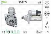 VALEO 438174 12V MARŞ MOTORU VW GOLF V-VI JETTA III PASSAT EOS POLO TOURAN TİGUAN AUDİ A3 SKODA OCTAVİA SEAT ALTEA İBİZA 1.6FSI-2.0FSİ 2005> 10DİŞ 1.1KW