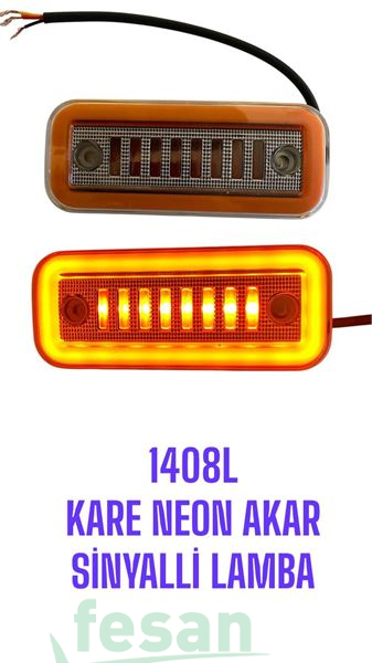 1408L STOP LAMBASI KARE NEON AKAR SİNYALLİ