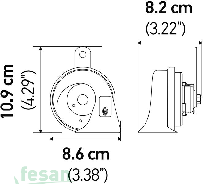 HELLA 3FH0011225-851 KORNA DADAT TKM VW 400/500HZ EM KARE SOKETLİ