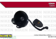 NİKEN MEGAFONLU SİREN 3 MODLU 0230011101 12 VOLT