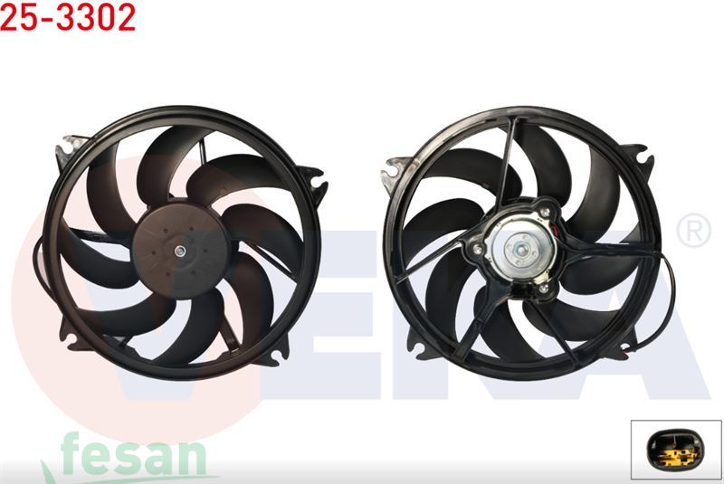 25-3302 12V FAN MOTORU BERLİNGO PARTNER 307 7 KANAT
