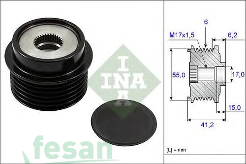 İNA 535023110 ŞARJ KASNAK RULMANLI TOYOTA AURİS OAP7152 GMP 4670231