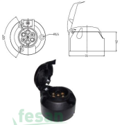 AKSA 14-004 RÖMORK FİŞİ 5 Lİ PLASTİK DİŞİ ENG 060216