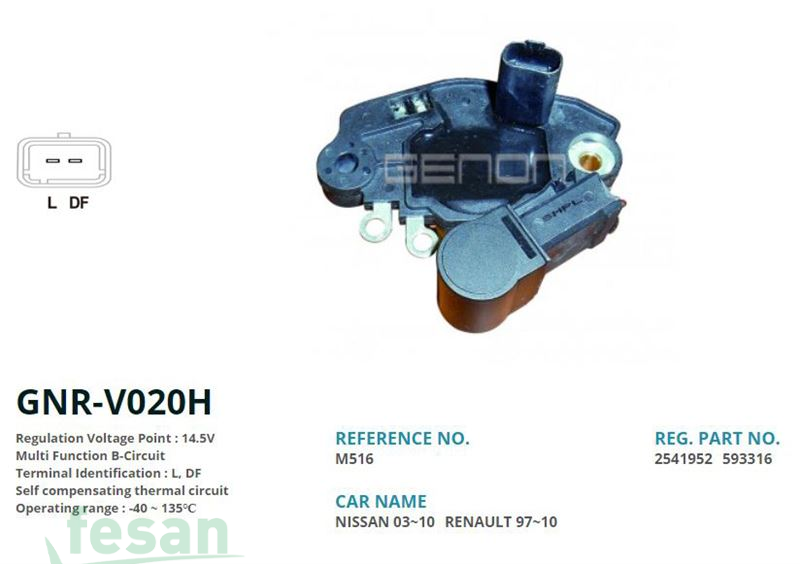 GENON GNR V020H VALEO 12V KONJEKTÖR RENAULT MEGANE KANGOO CLİO SEAT VW YM SOKETLİ 2 FİŞLİ