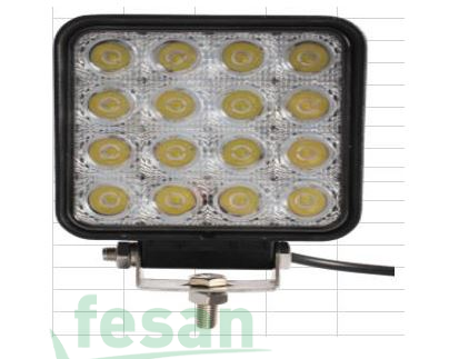 L1005 12-80V ÇALIŞMA LAMBASI 16LED KARE 48W 35MM